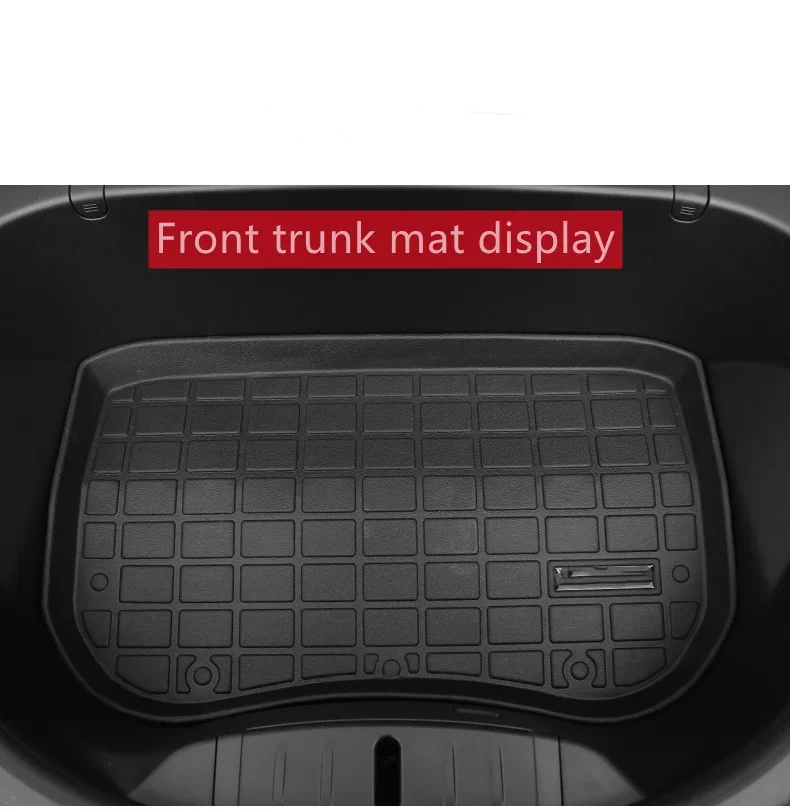 New Model3 Car Front Trunk Mat for Tesla Model 3 2021 Accessories TPE Mats Waterproof Wearable Cargo Tray Storage Pads