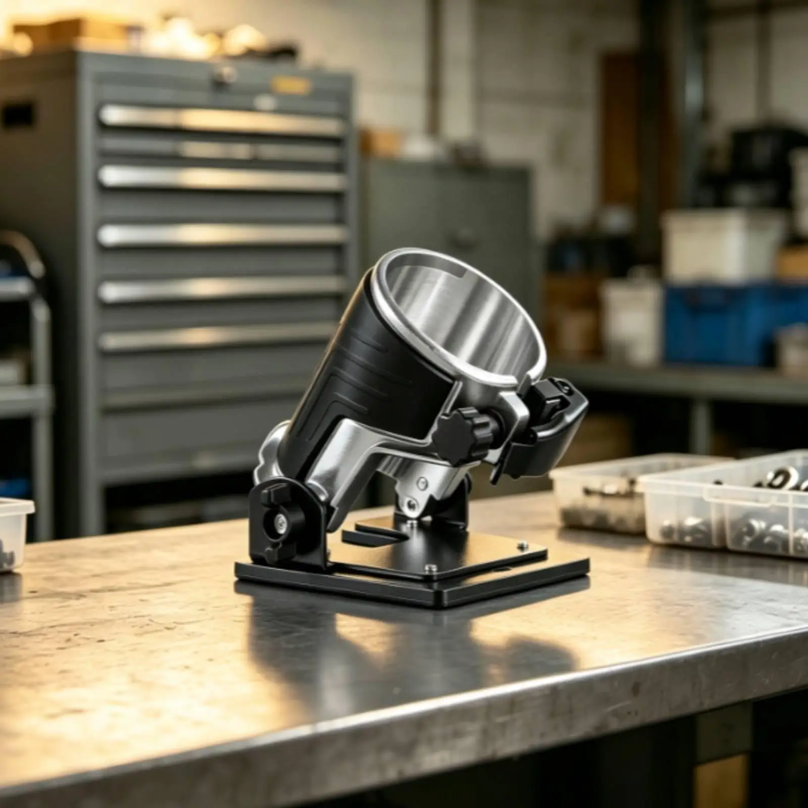 Versatile Adjustable Router Base Aluminum Bevel Base for Angle Cutting Grooving on Wood and Stone with Non Slip Grip