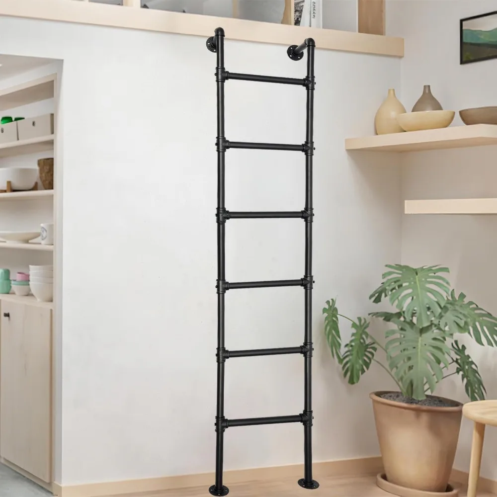 Escalera metálica de 8 peldaños para montaje en pared, 7.87 pies, para sótano, ventana, escape de incendios y emergencias, para loft, envío desde EE. UU.