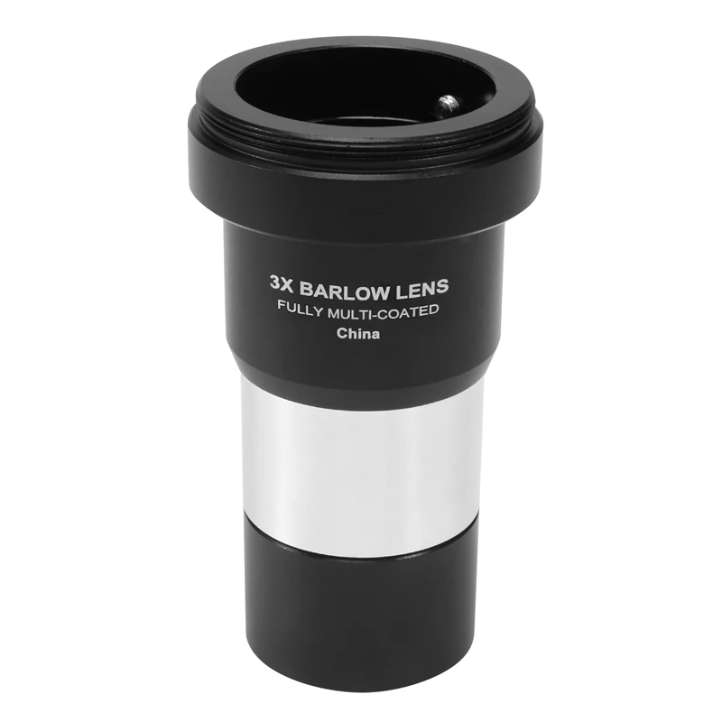 1.25 Inch 3X Barlow Lens Fully Multi-Coated Metal Body With M42 Thread For Standard Telescope Eyepiece