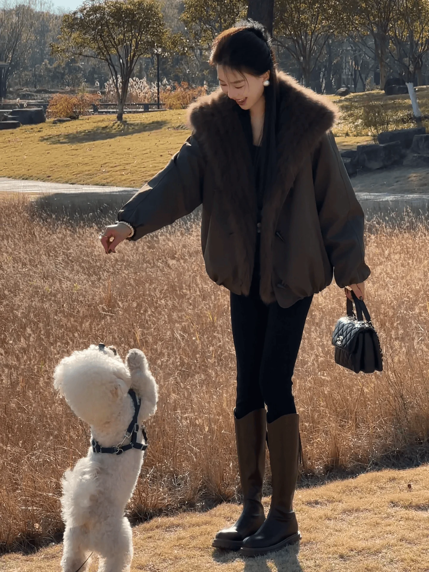 

Зимнее пальто Iris 2026 с меховым воротником, наполнителем из 90% белого утиного пуха, на пуговицах, повседневное, свободного кроя, женское, утепленное