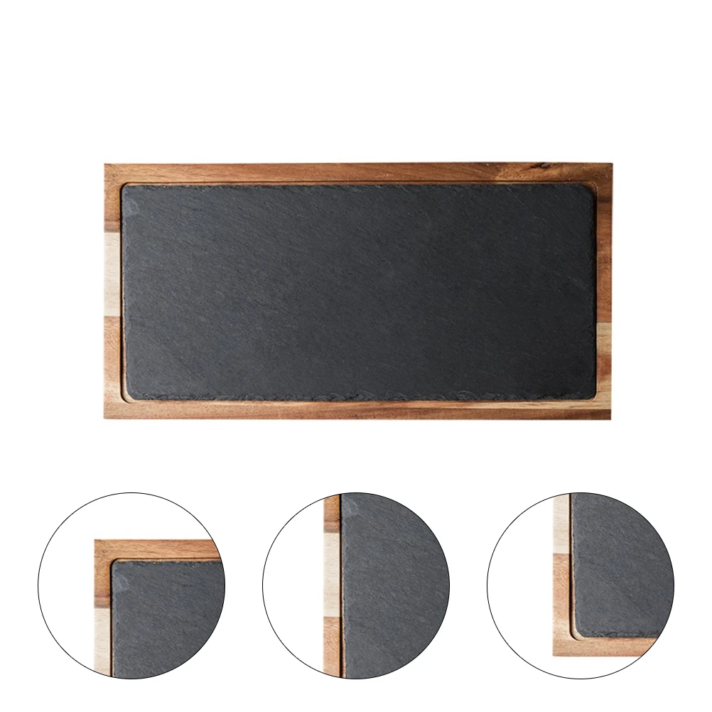 

1pc Wooden Snack Tray Solid Wood Plate Japanese Western Cuisine Food Serving Eco-friendly Easy Cleaning Kitchen Barware