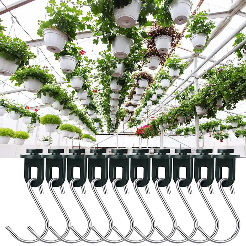 Greenhouse Clips Storage-friendly Plant Hooks Versatile Stainless Steel S Hooks Heavy Duty Plant Hangers for Indoor/outdoor