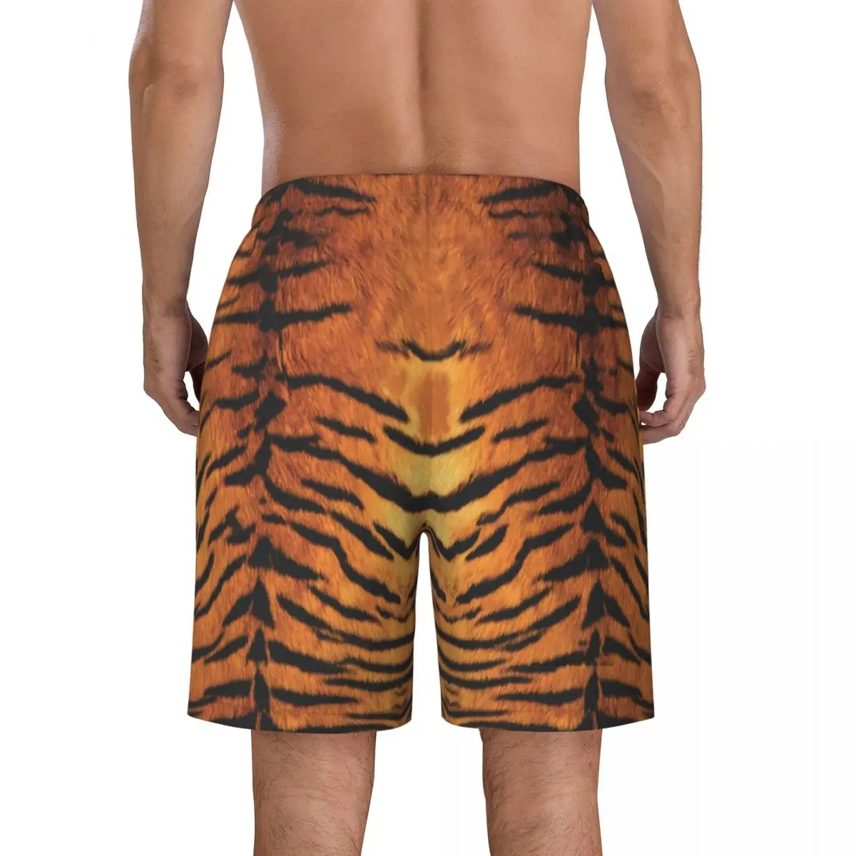 Swimsuits Tiger Skin Print Board Shorts Summer Animal Casual Beach Short Pants Men Custom DIY Surfing Quick Drying Beach Trunks