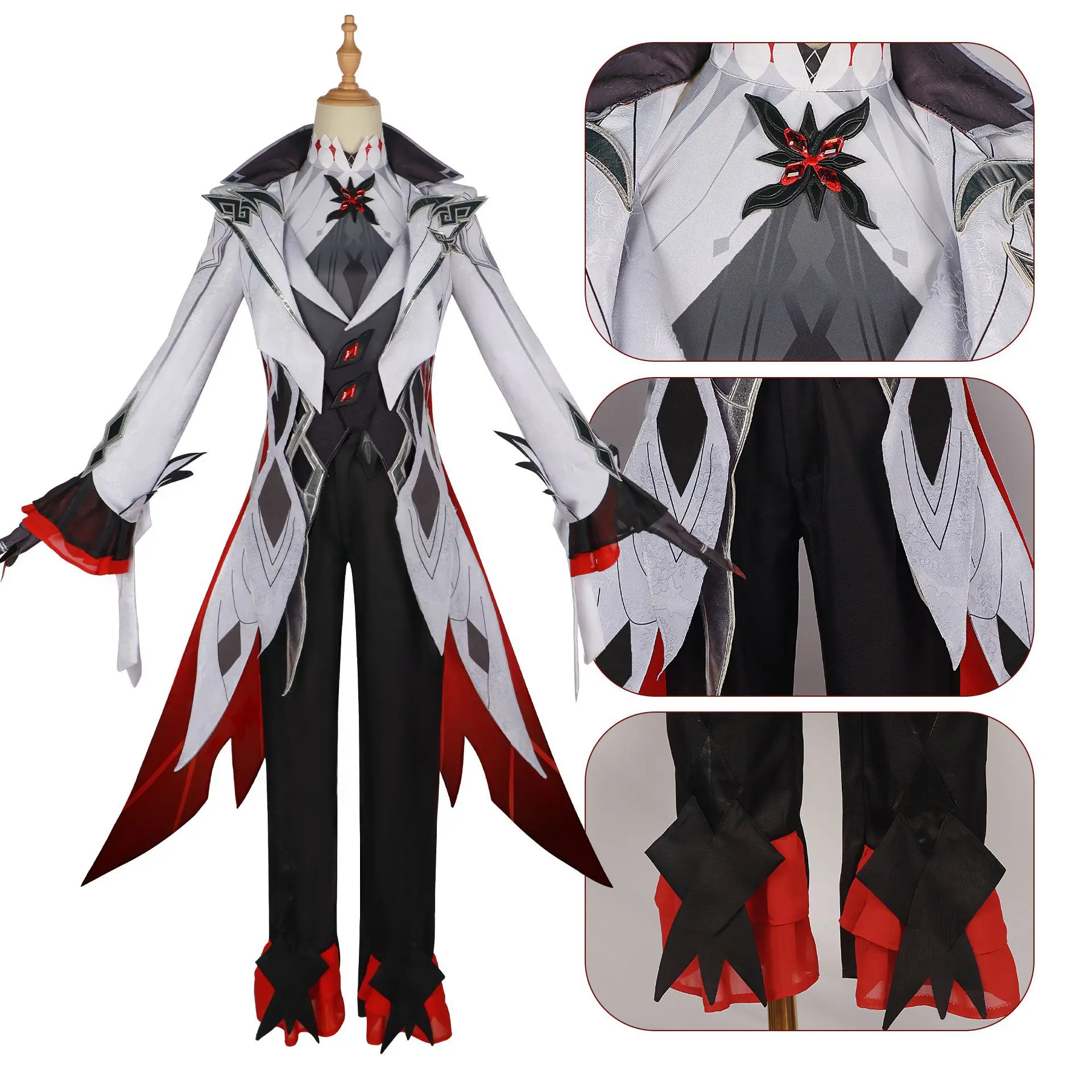 Cosplay Genshin Impact Servant Arlecchino Anime Characters COS Clothing Quadratic Element Game Set