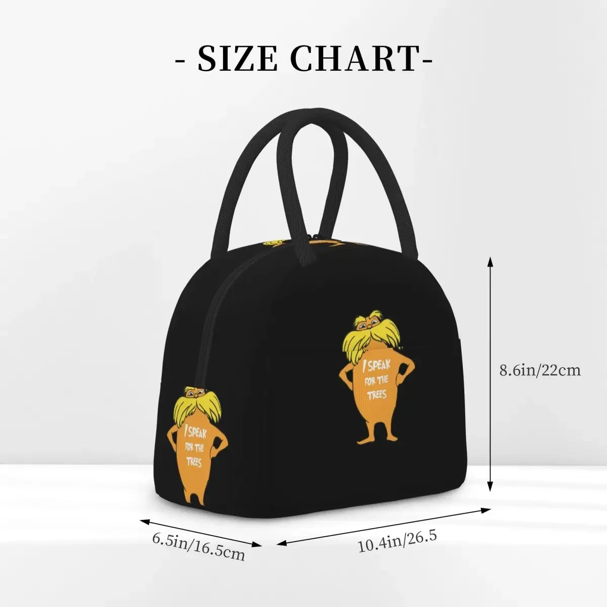 Lorax I Speak For The Trees So Cute Insulated Lunch Bag for Women Kids Leakproof Food Boxes Thermal Lunch Box Tote