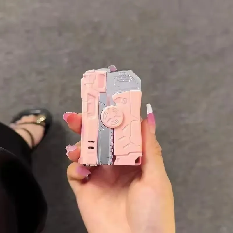 Fingertip Decompression Windproof Gyro Folding Pistol Shaped Gas Lighter Unique Cigarette Accessory Unusual Gift Item