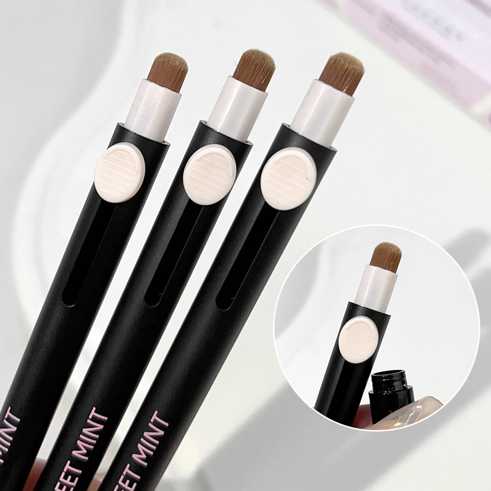 Wasserdichter Lip liner Bleistift mit Pinsel Doppelkopf matten Lippenstift Stift Umriss 3d Lippen form dauerhafte Antihaft-Tasse nackte Lippen Make-up