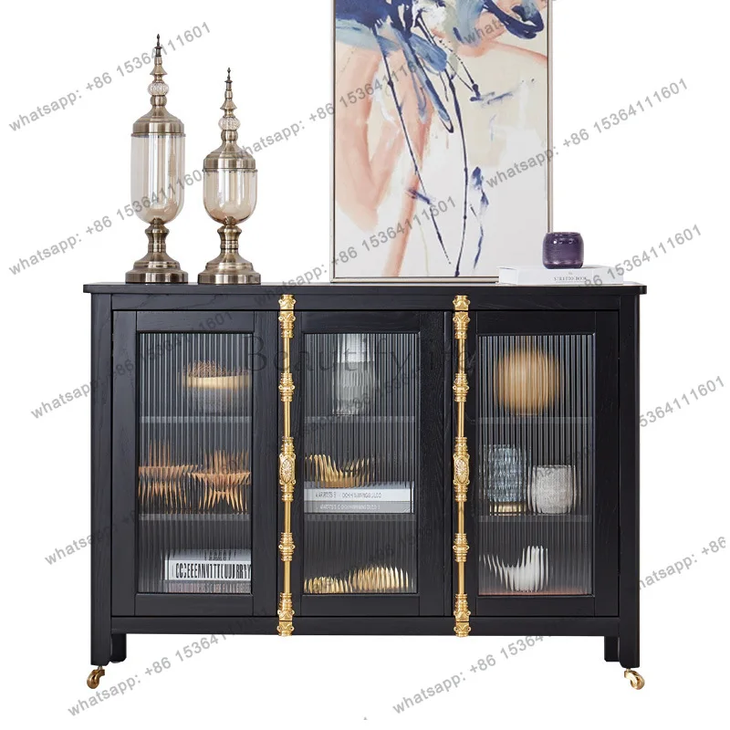 FG  porch cabinet solid living room dining side cabinet simple retro locker