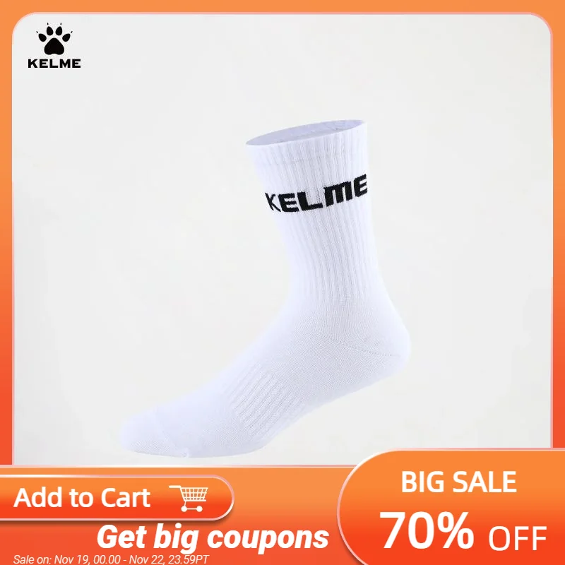 

KELME Athletic Casual Socks Men's Mid-Calf Breathable Outdoor Fitness Running Socks