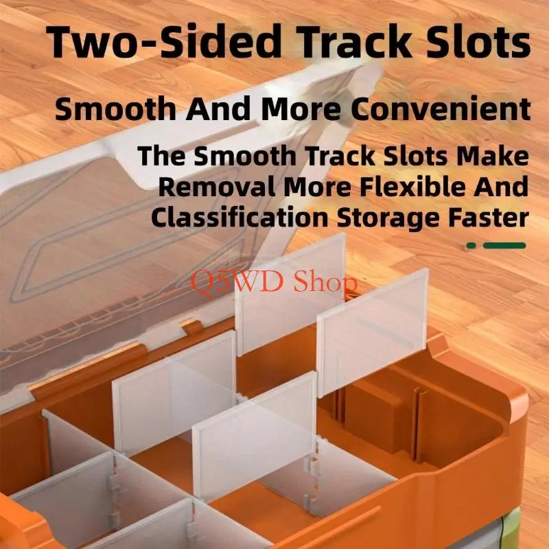 Q5WD 20kg Capacity Stackable Storage Box for Industrial Tool Reinforced PP Materials