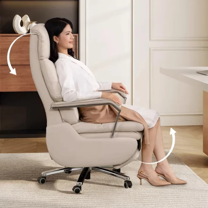 Multi functional genuine leather Boss Chair Electric recliner Computer armchair gaming chair cadeira ergonômica furniture