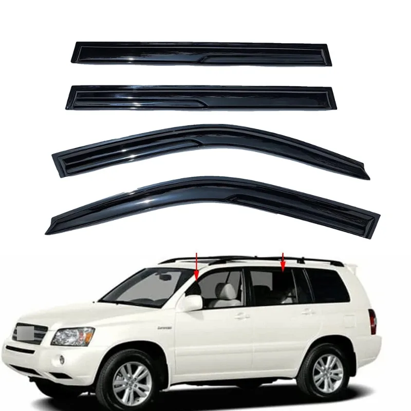 

4PCS Car Vent Deflectors with Rain Guards for Toyota Highlander 2001-2007 Window Visors