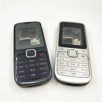 Full Housing Case For Nokia C1-01 Cover Facing Frame + Middle + Back Cover + Keypad Cell Phone Part