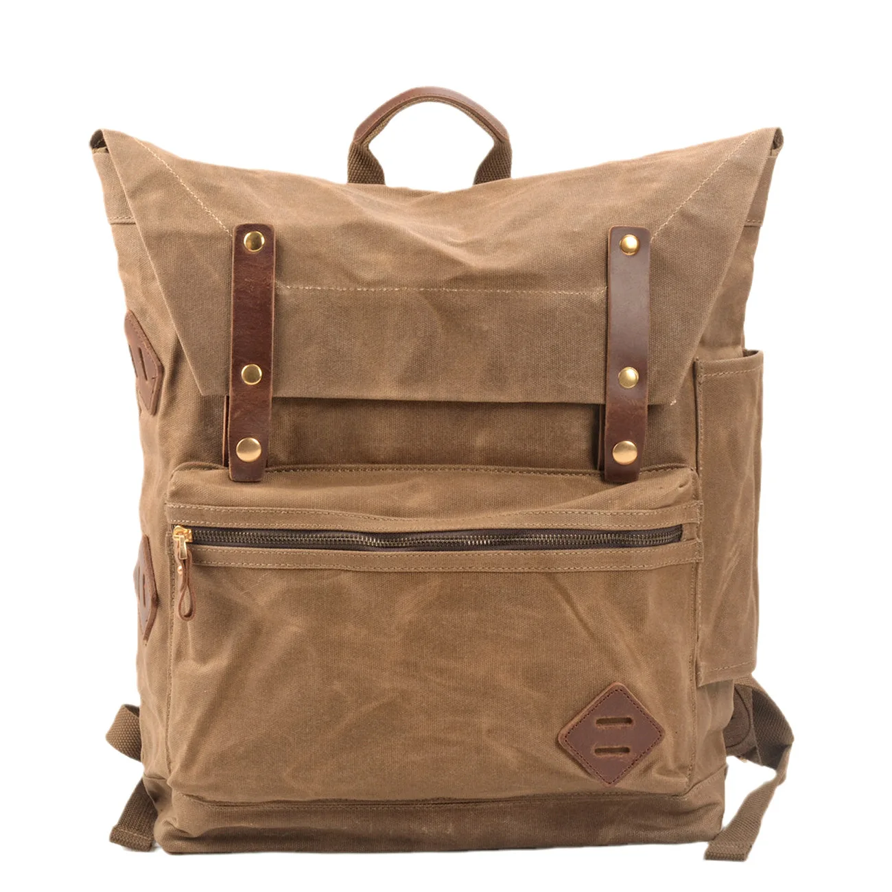 Classic Vintage Canvas Backpack Men Bags Multifunction Student Leather School Bag Neutral Portable Wearproof Laptop Rucksacks