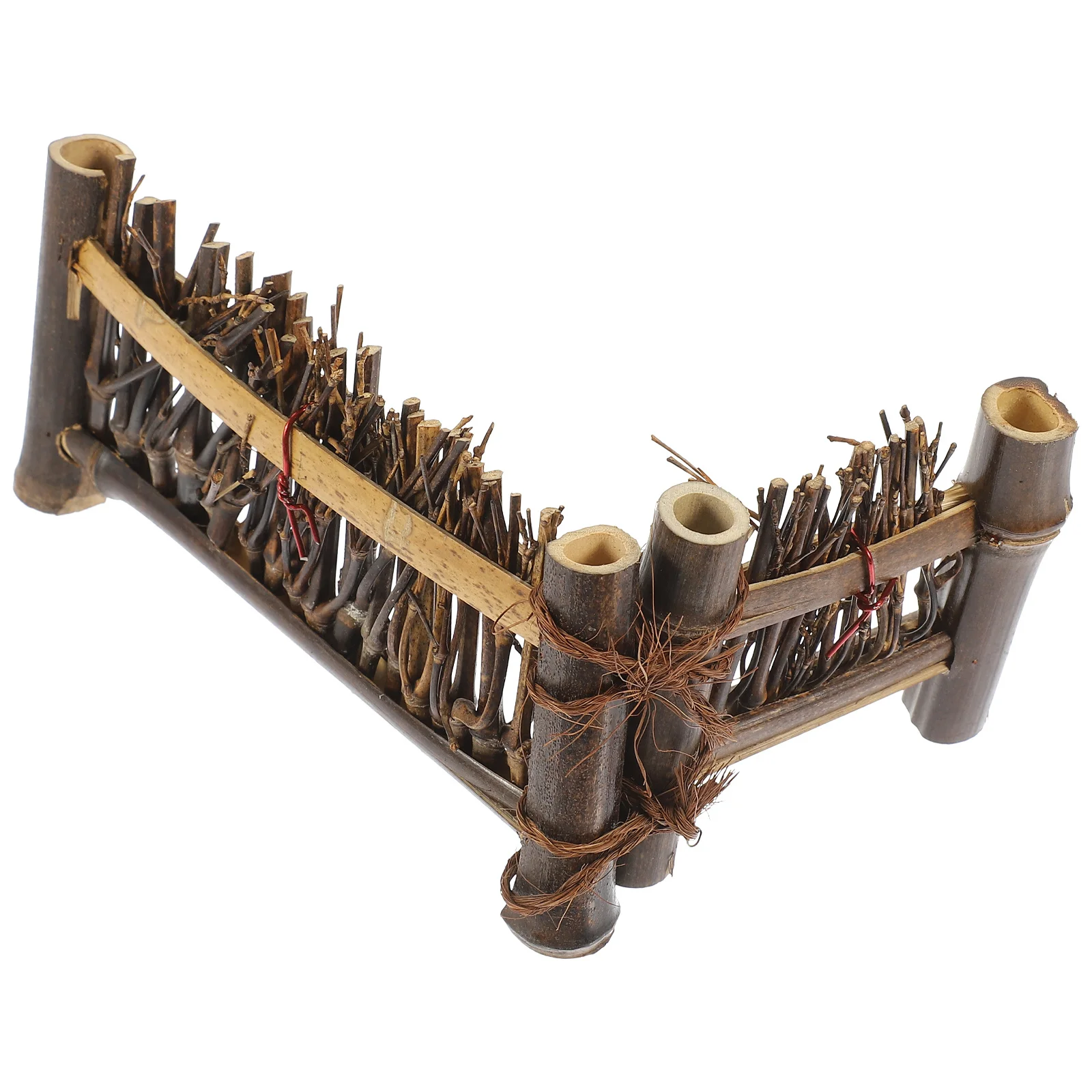 

Micro Landscape Bamboo Fence Ornament Decorative Miniature Garden Fence Screen Bonsai Ornament Photo Prop Miniature Landscape