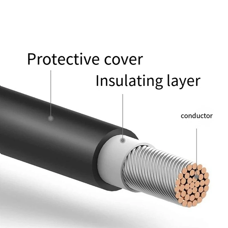 Удлинительный кабель для солнечной батареи 2 м 12AWG-MC, удлинительный кабель для солнечной панели с разъемом «мама-папа» (красный + черный кабель)-ABJU