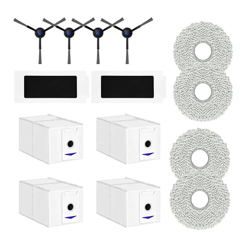 15pcs Cleaning Accessory Kit for Ecovacs For Deebot T30 Pro & For Omni Vacuum Includes Dust Bags Filters & Side Brushes