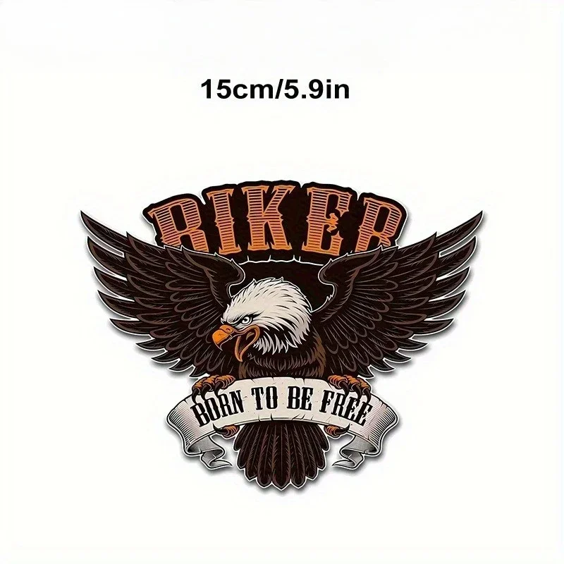 1PC Eagle „Born to Be Free“ Biker-Auto-Motorrad-Aufkleber, cooler Aufkleber zum Hinzufügen im Biker-Stil an Ihrem Auto oder Motorrad
