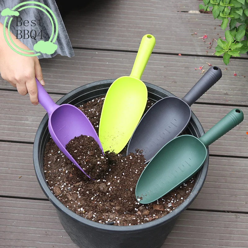 (BBQ4)Flower Vegetables Planting Soil Loosening Shovel Home Gardening Tools Shovels Cat Litter Spatula Balcony Gardening Shovel