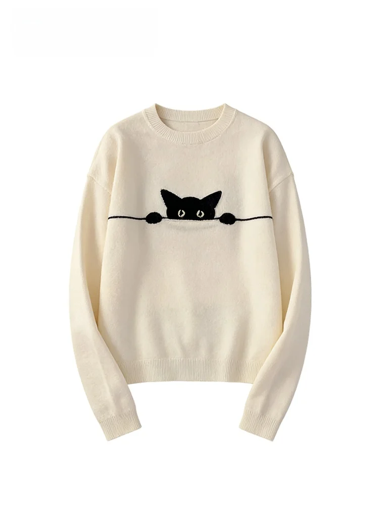 

plus Size Women's Knitwear Long Sve round Ne College Sle Top Trendy Autumn Winter Faion plus Size Inner Wear