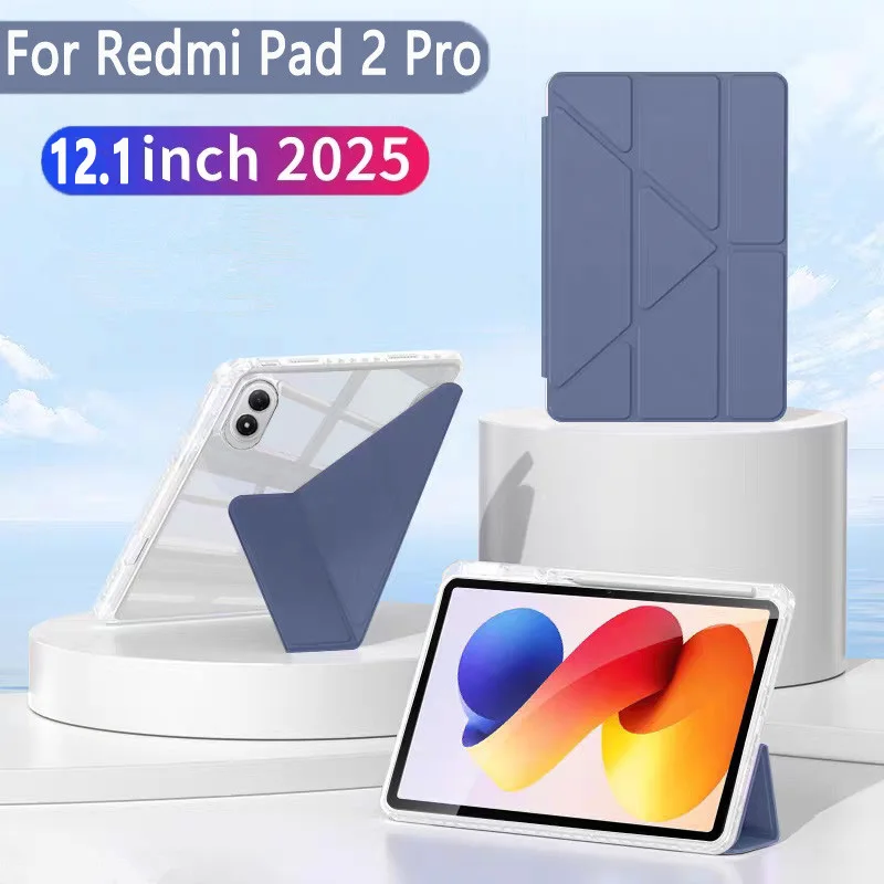 

For Xiaomi Redmi Pad 2 Pro Case 2025 12.1 inch Magnetic Fold Stand Funda Coque Tablet Redmi Pad 2 Pro 12.1" With Pen Slot Cover