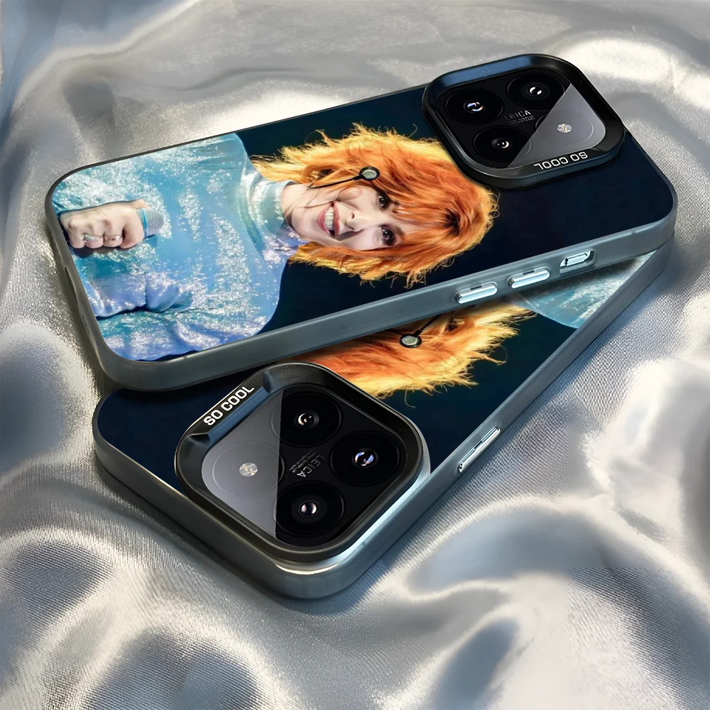 Epc Singer Mylene Farmer Phone Case IMD Phone Case For IPhone 16 15 14 13 12 11 Pro Max Plus Color Silver Cover