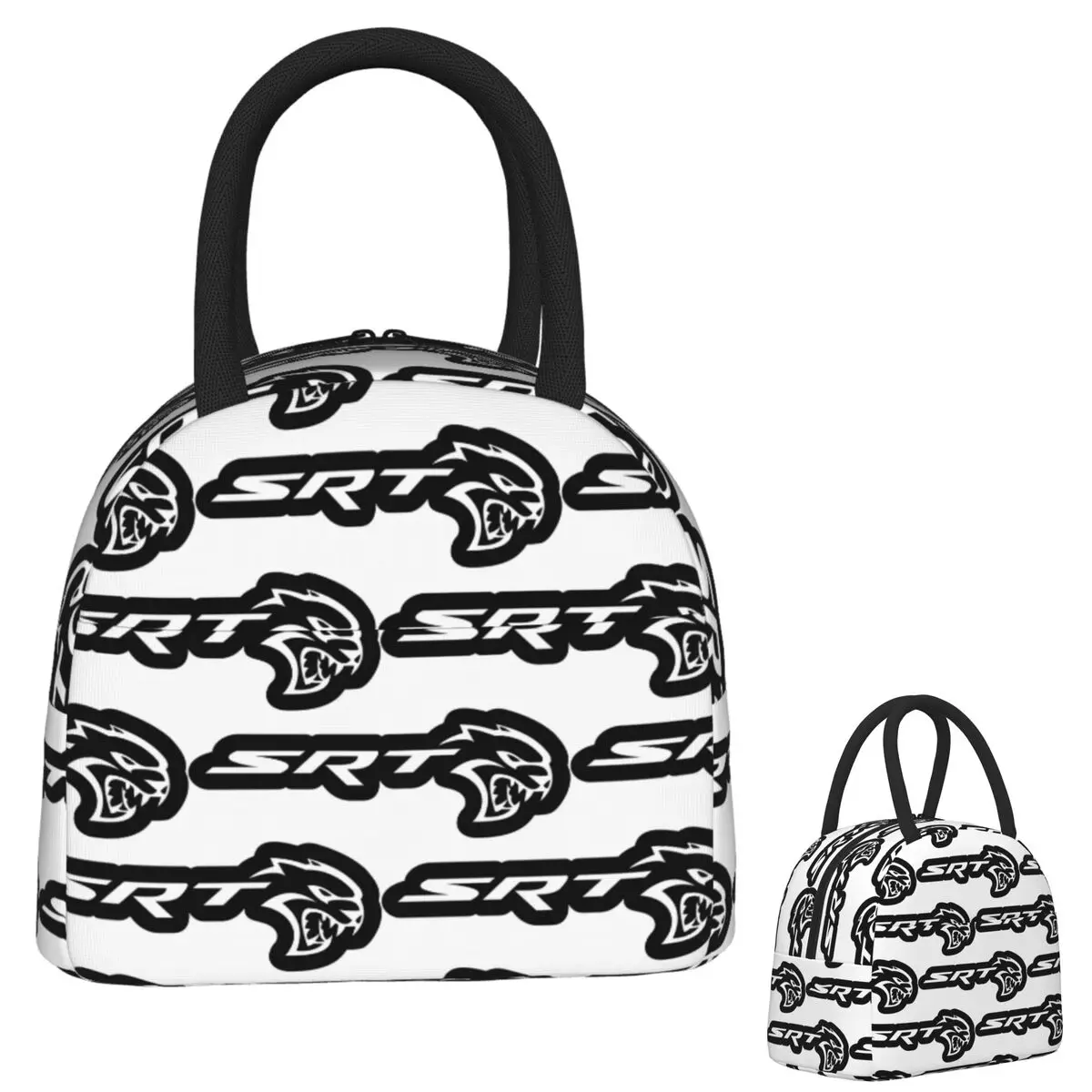 

SRT Hellcat Demon Dodge Challenger Car Racing Lunch Bags Insulated Bento Box Waterproof Lunch Tote Picnic Bags Cooler Bag