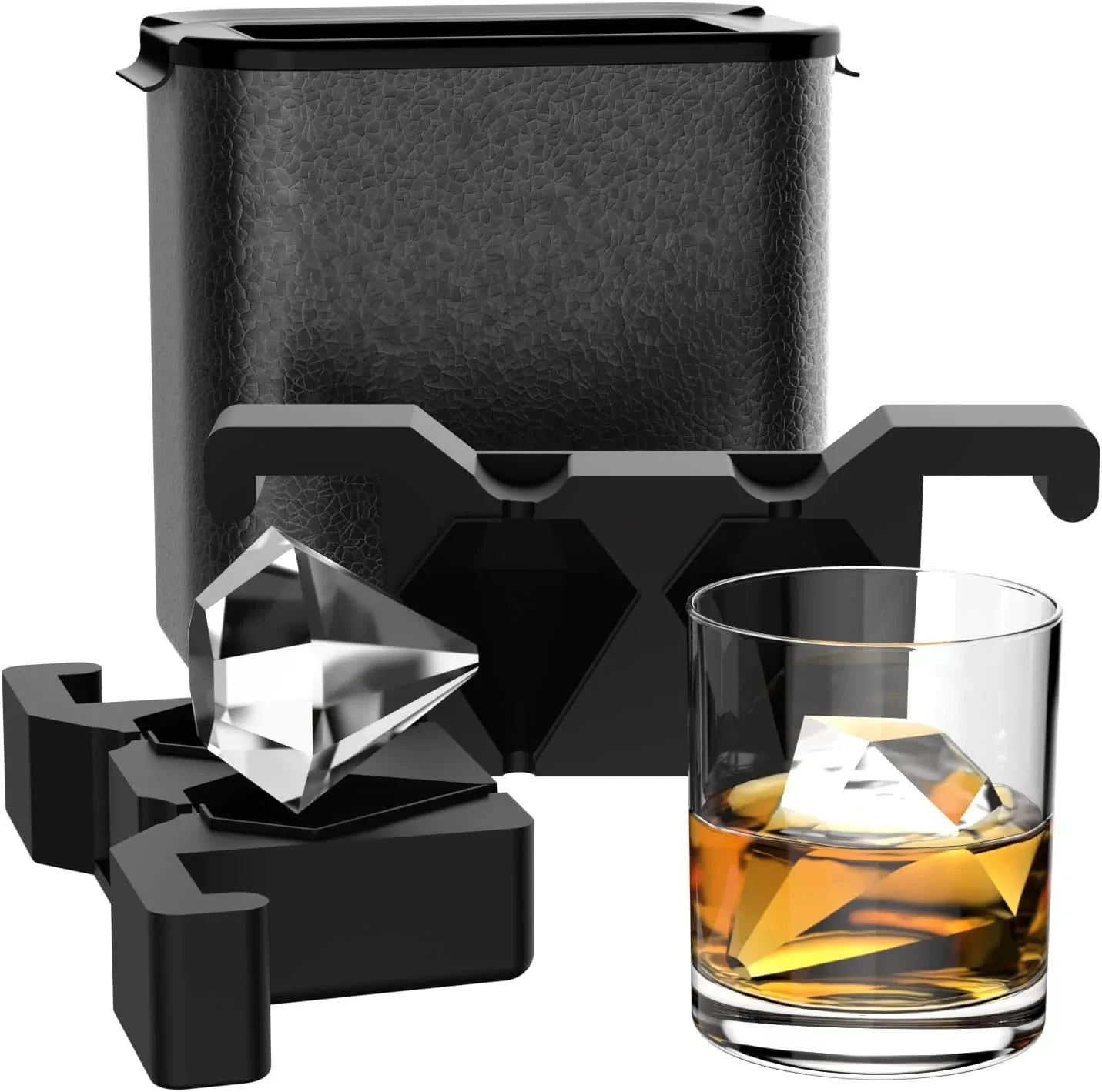 Usd  for Cocktail,Whiskey Drinks,Gifts for MenLarge Ice Cube Tray Maker 2 Inch Clear Square Crystal Clear Ice Cube Maker