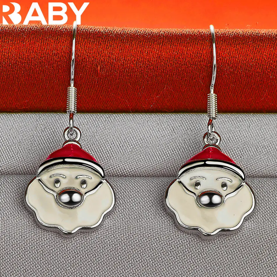 أقراط URBABY من الفضة الإسترليني عيار 925 أقراط متدلية سانتا كلوز للنساء مجوهرات عصرية للحفلات والارتداء اليومي #2