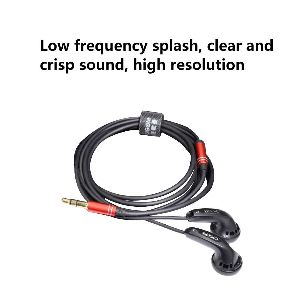 QIGOM MX500 Bass HIFI auriculares con cable auriculares de cabeza plana 109dB 32Ω 15,4 MM auriculares dinámicos 1% auriculares de distorsión