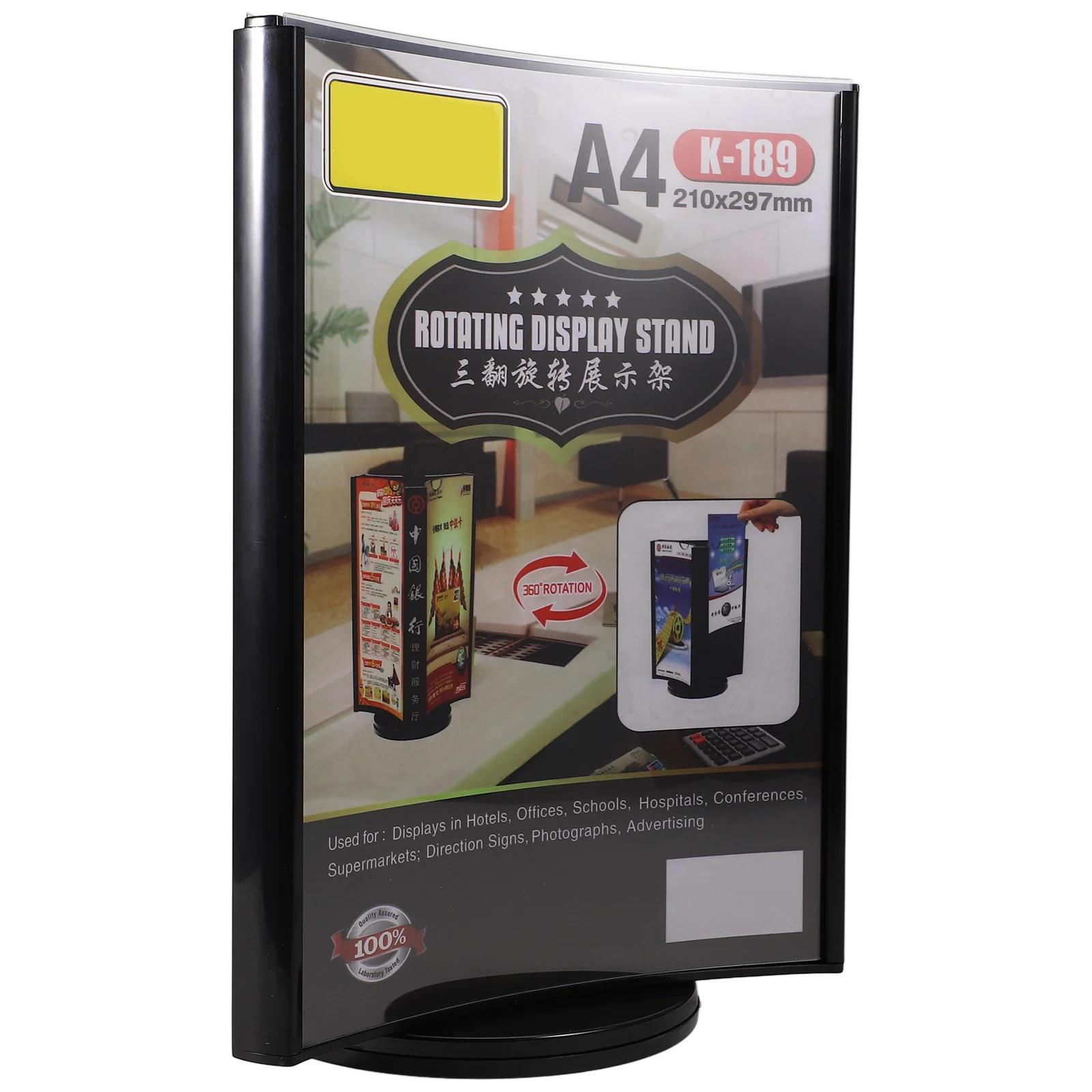 Stands Menu Akrilik Multi-Sisi yang Dapat Diputar, Penyangga Menu Meja, Penyangga Tanda Vertikal, Penyangga Harga Meja untuk Restoran