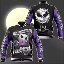 The Nightmare Before Christmas Jack And Sally Baseball Jacket