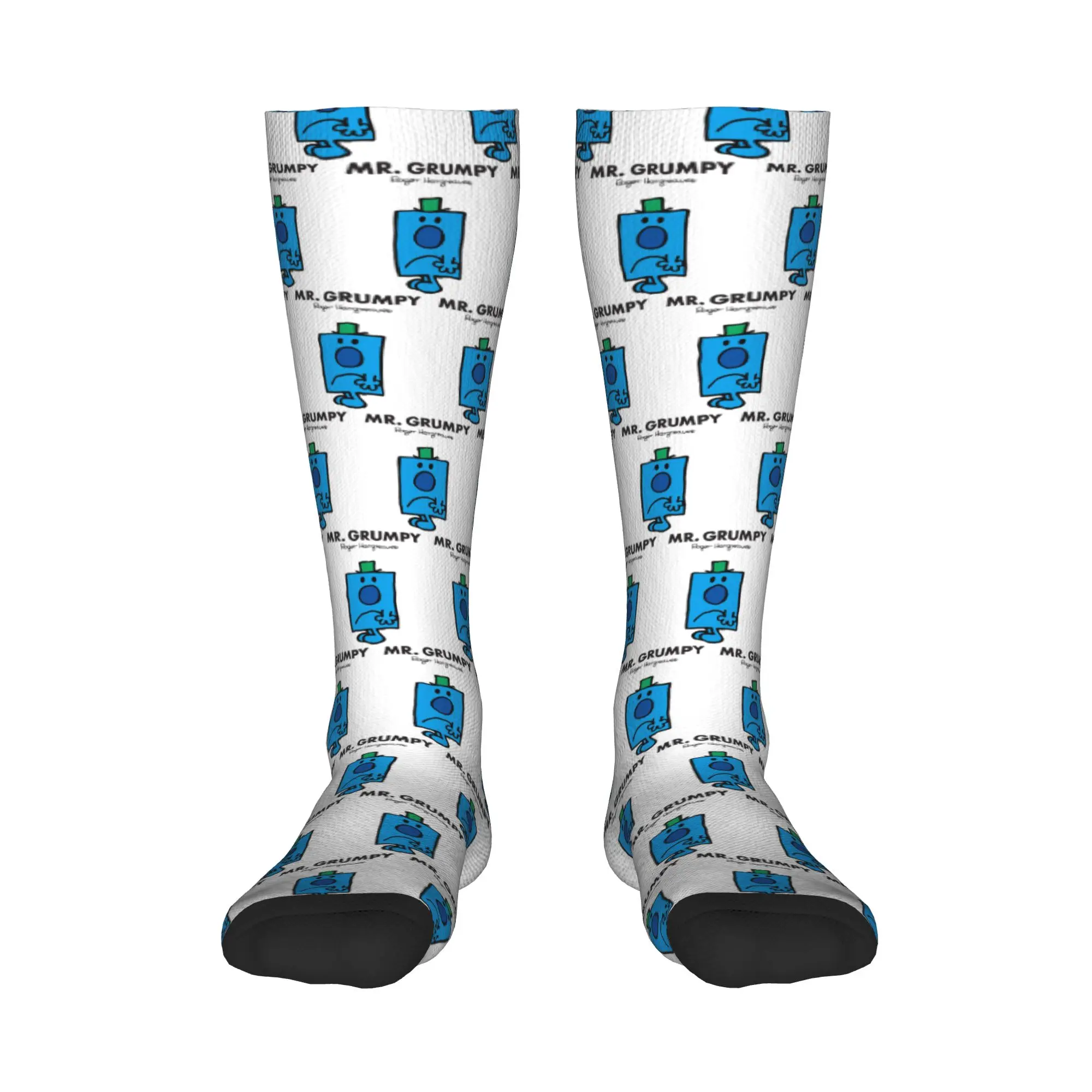 All Seasons Crew Stockings Mr. Grumpy Socks Harajuku Funny Hip Hop Long Socks Accessories for Men Women Gifts