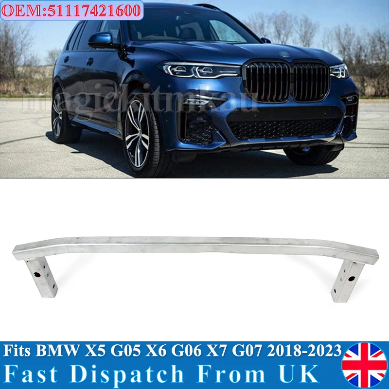 MAGICKIT For BMW X5 G05 2019-23 Front Lower Bumper Reinforcement Bar Assembly 51117421600 Bumper Cover Support Accessories