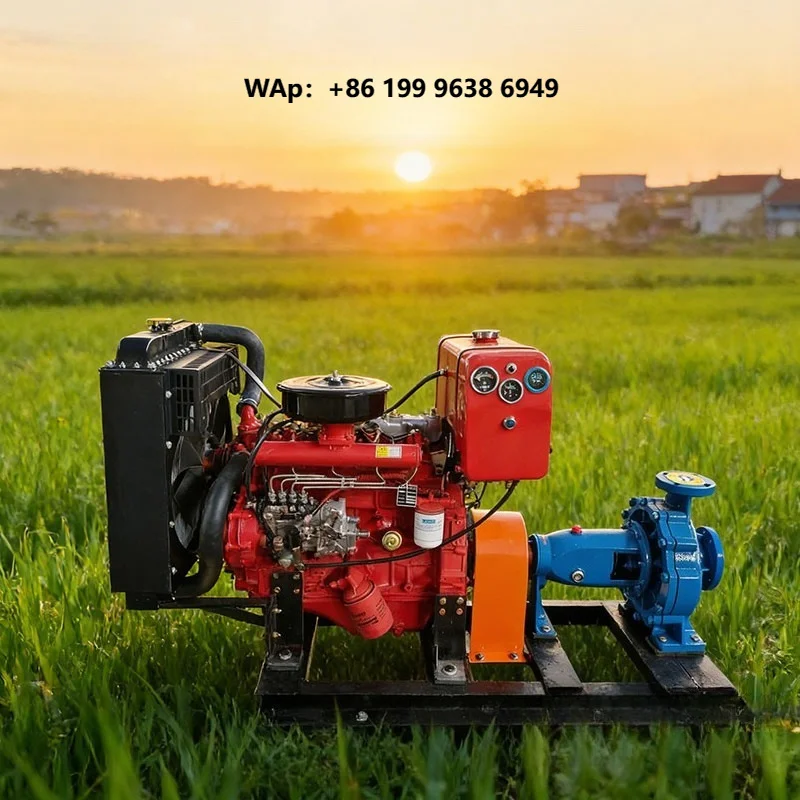 4 Inch Agriculture Water Pump Self-Priming  Fuel Engine Centrifugal Water Pump with 2 Wheels 4 Wheels Trailer