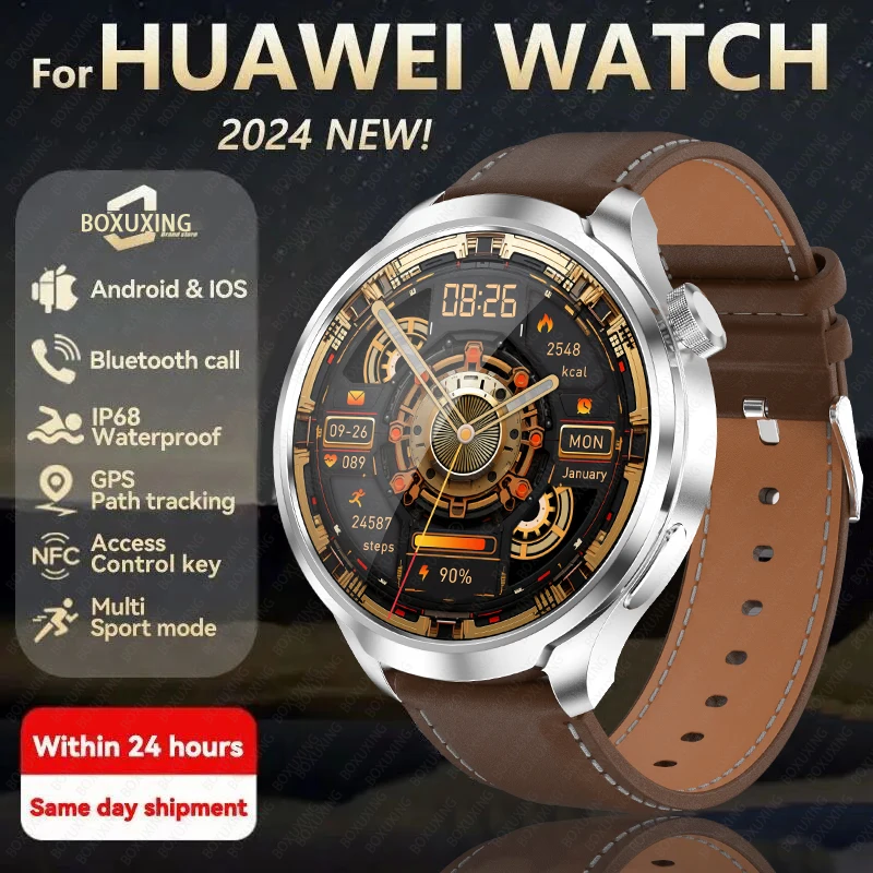 

2024 New For HUAWEI GPS Sports Smart Watch Men Watch 1.85" AMOLED Screen Compass Altimeter Waterproof Bluetooth Call SmartWatch