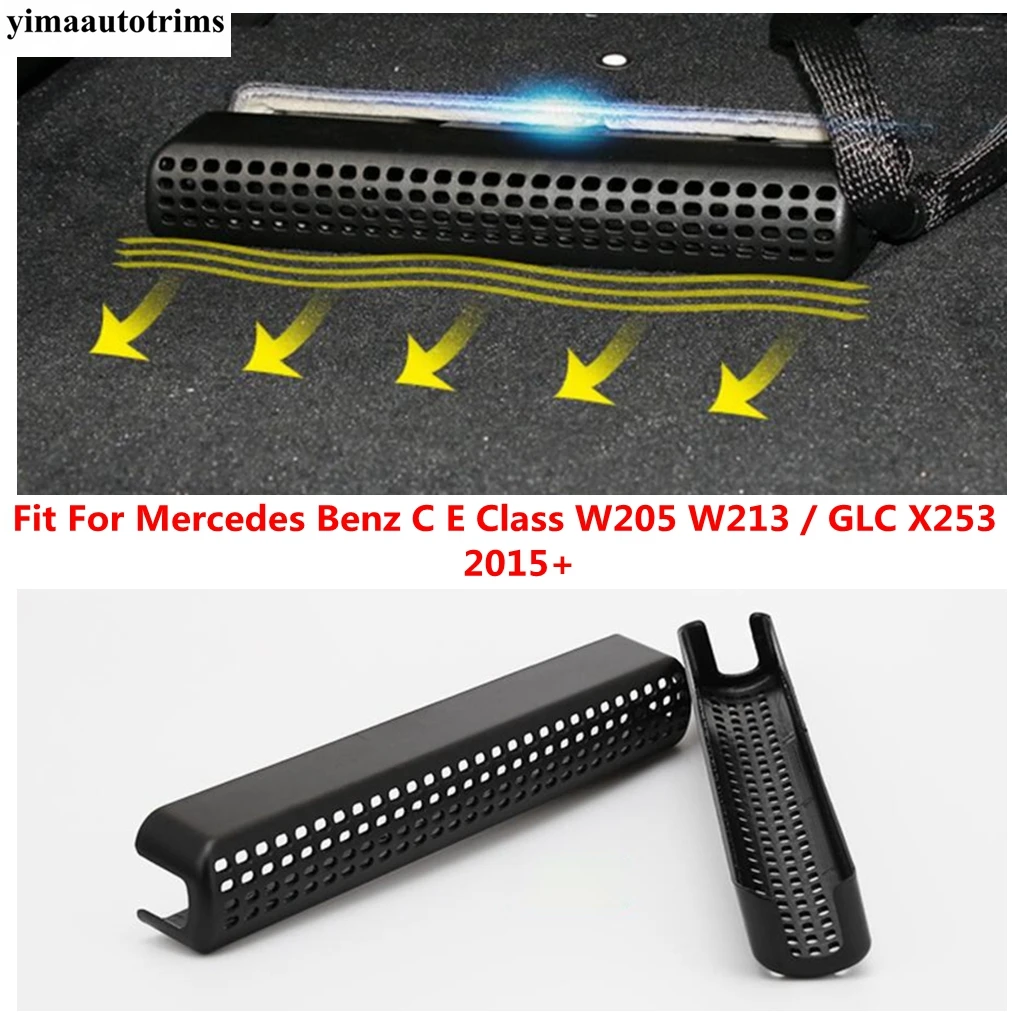 2 PC Under Seat Air AC Vent Condition Outlet Cover Trim Accessories For Mercedes Benz C E Class W205 W213 / GLC X253 2015 - 2022