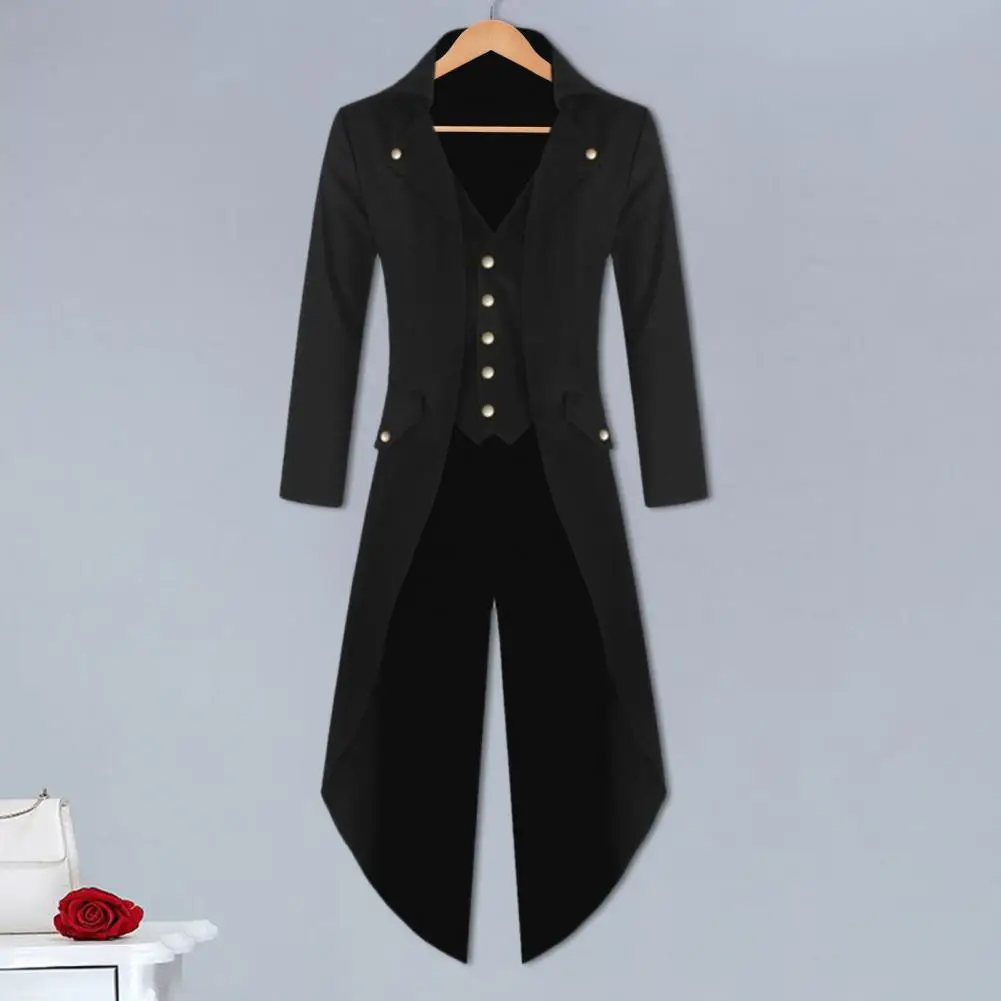 Medieval Plus SIZE Halloween Cosplay Costume Mens Kids Steampunk Gothic Jacket Victorian Tailcoat Vintage Tuxedo Coat