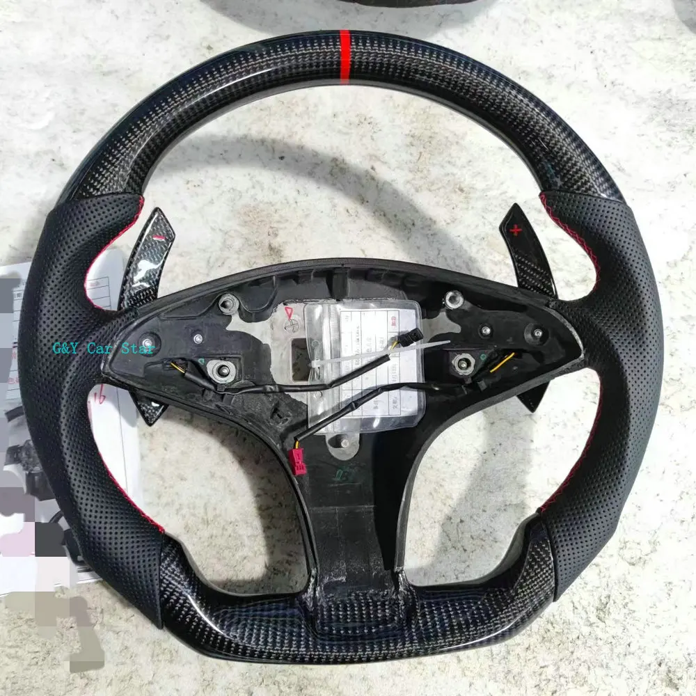 100% Real Carbon Fiber/Leather Car Steering Wheel For Benz W207 E550 E350 W212