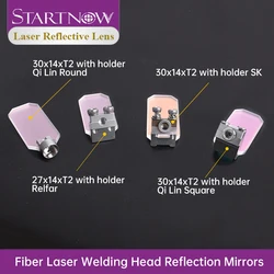 Startnow Laserreflektorspiegel 30 x 14 x 2 mm für CQWY SUP20S/T QILIN Schweißer Schneidkopf Kollimation reflektierende Linse mit Halter