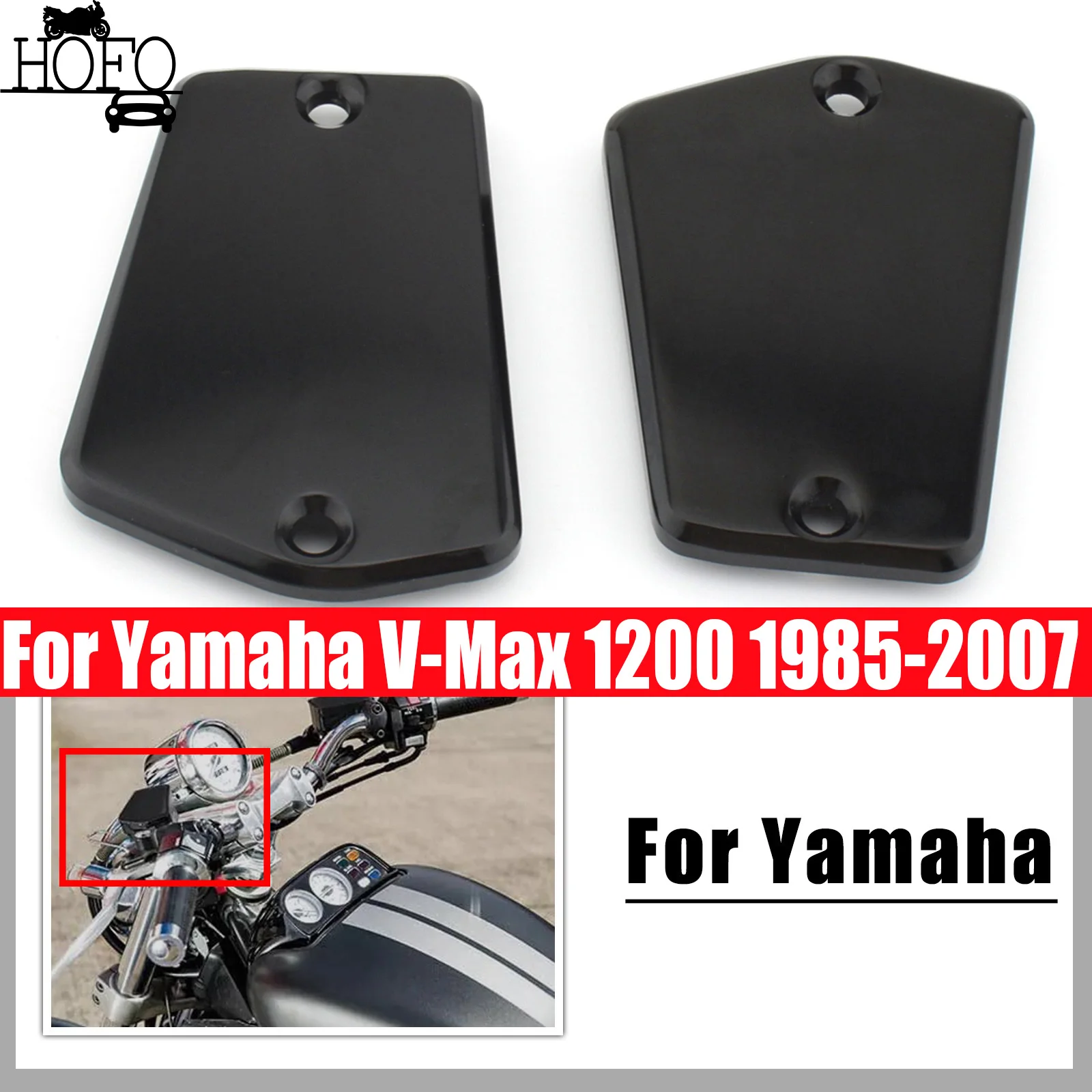 

1 Pair Motorcycle Fluid Reservoir Cap Cover For Yamaha V-Max 1200 1985-2007 2003
