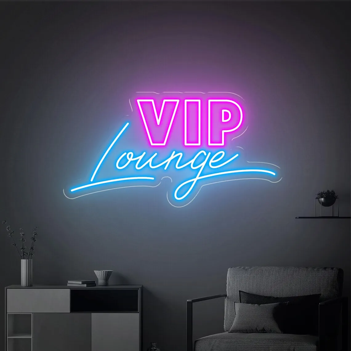 VIP Lounge Neon Sign, VIP Lounge Wall Decor, Custom VIP Room Led Light Sign, Handmade Christmas Gifts