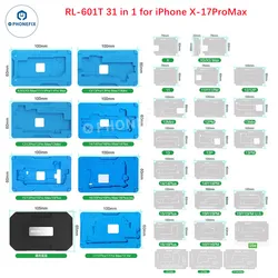Relife RL-601T Middle Layer Tin Planting BGA Reballing Platform Stencils for iPhone X-17 Pro Max motherboard desoldering repair