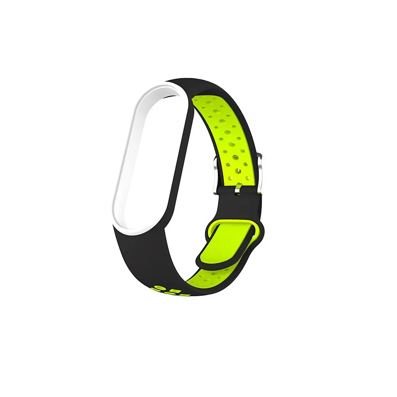 For Xiaomi Mi Band 7/6/5/4/3 Strap Double Color Silicone Wristband Bracelet Replacement For Xiaomi Band 4 MiBand 5 6 Straps