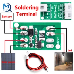 Otomatik güneş LED gece ışığı avlu bahçe lambası kontrol anahtarı geciktirme rölesi modülü güç-on/off paneli pil şarj cihazı kurulu