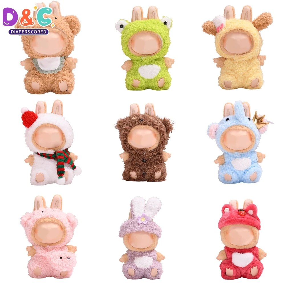 17cm Cute Mini Plush Doll'S Clothes Outfit Accessories For Korea Kpop Exo Labubu Idol Dolls Bear Jumpsuit Clothing DIY Kids Gift