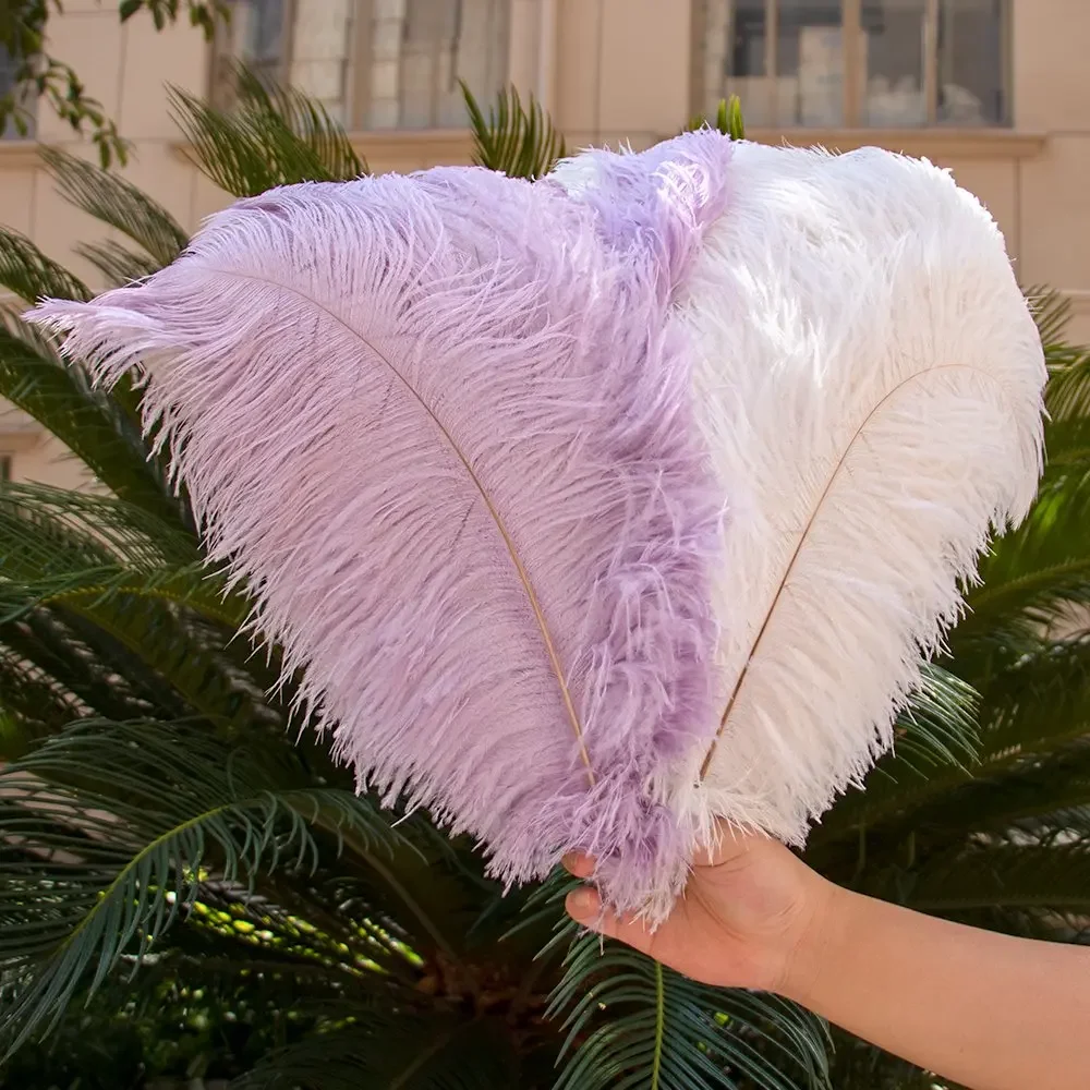10 Stück Natürliche Weiße Straußenfedern, Rosa Gefärbte Straußenfedern für Hochzeit, Party, Karneval, Tischdekoration, DIY-Basteleien