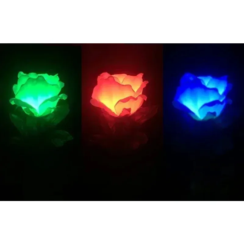 3 色の超軽量ローズ LED ライト充電式ステージ手品マジアマジエマジシャン小道具アクセサリーイリュージョンギミック