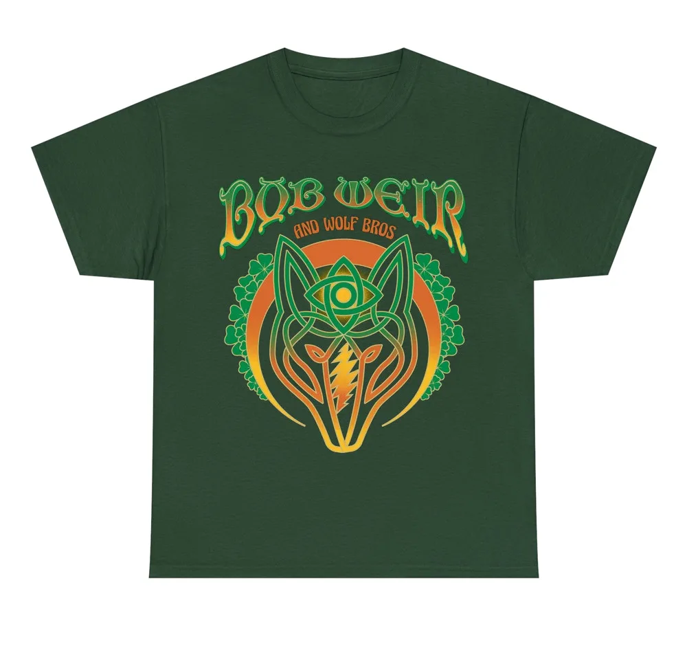 Bob Weir And Wolf Bros green T-shirt HOT NEW All sizes TA5224